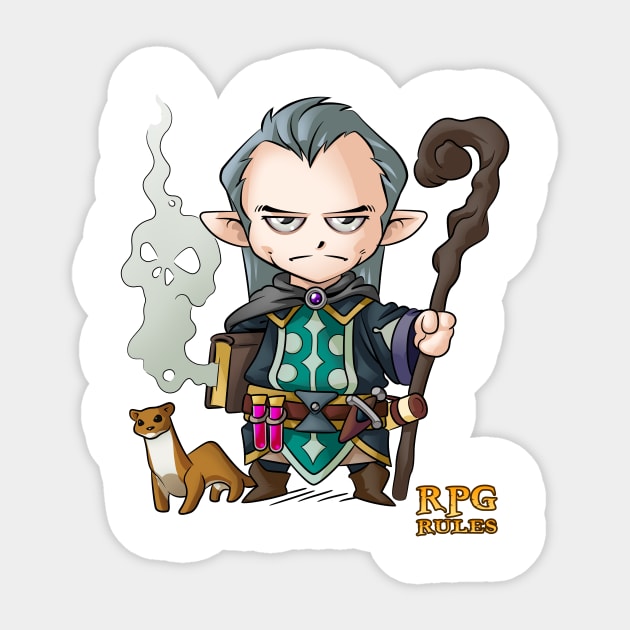 RPG Rules. Mage Sticker by MauroPeroni